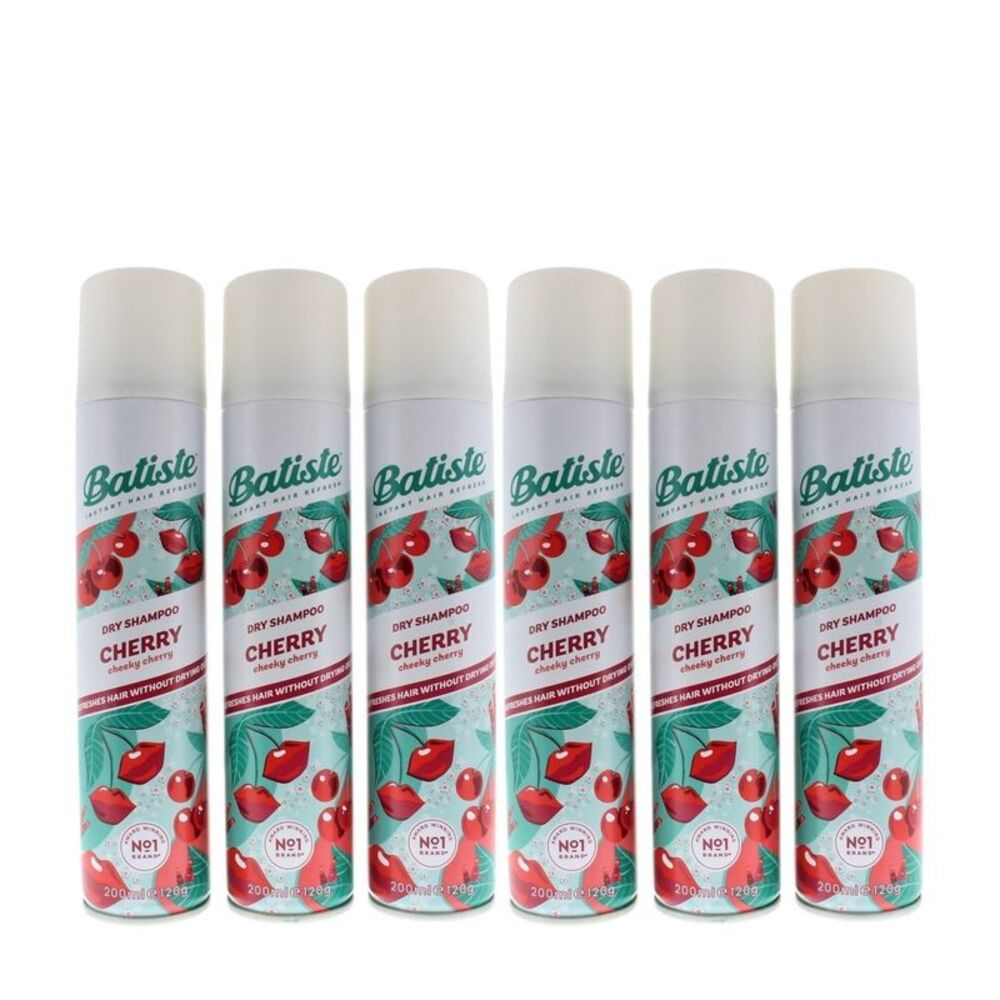 Batiste Dry Shampoo Cherry (6 pack) 6.73 oz / 200 ml EACH Bottle